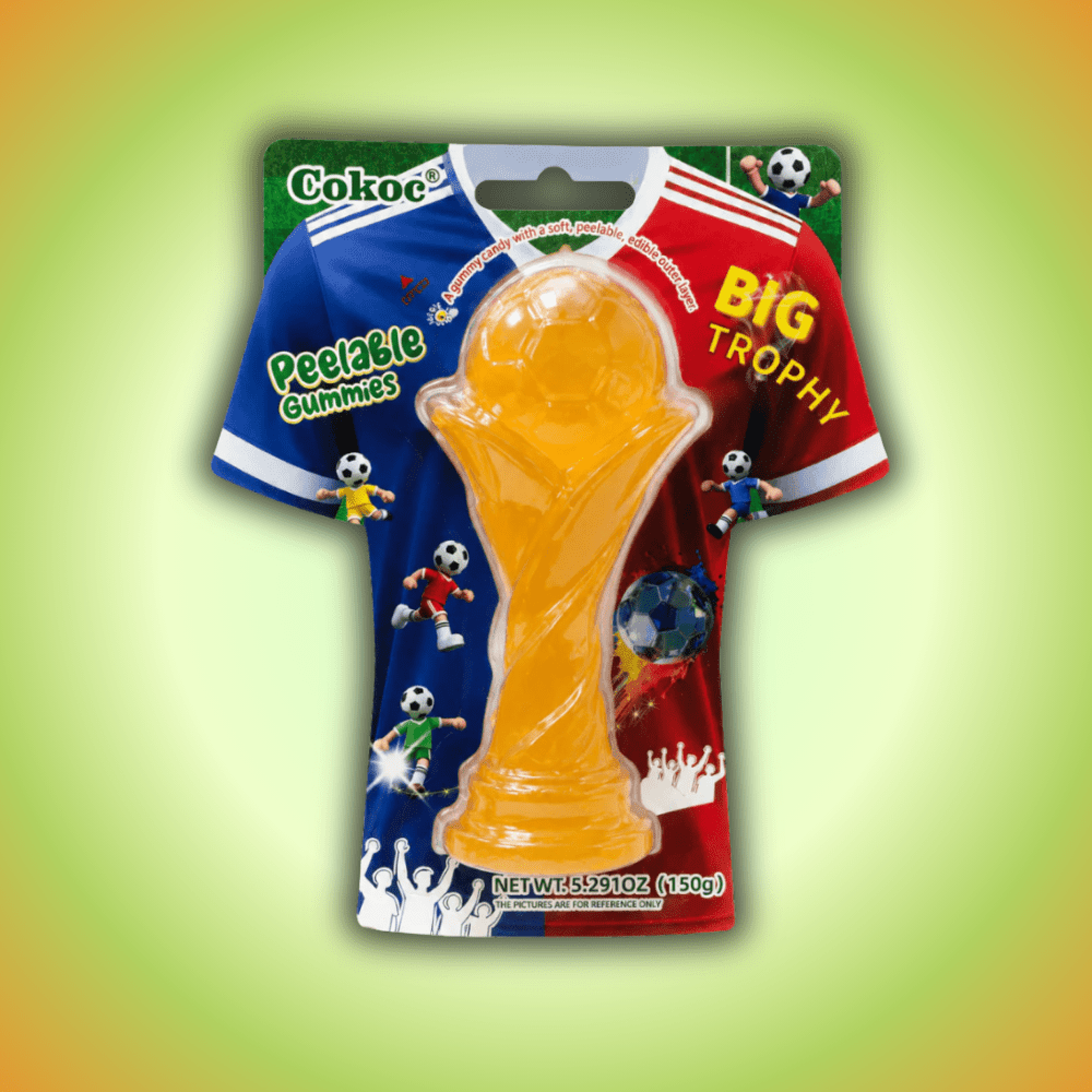 Champions Big Trophy Peelable Gummies 150g – Xxl World Cup Peel Off Candy