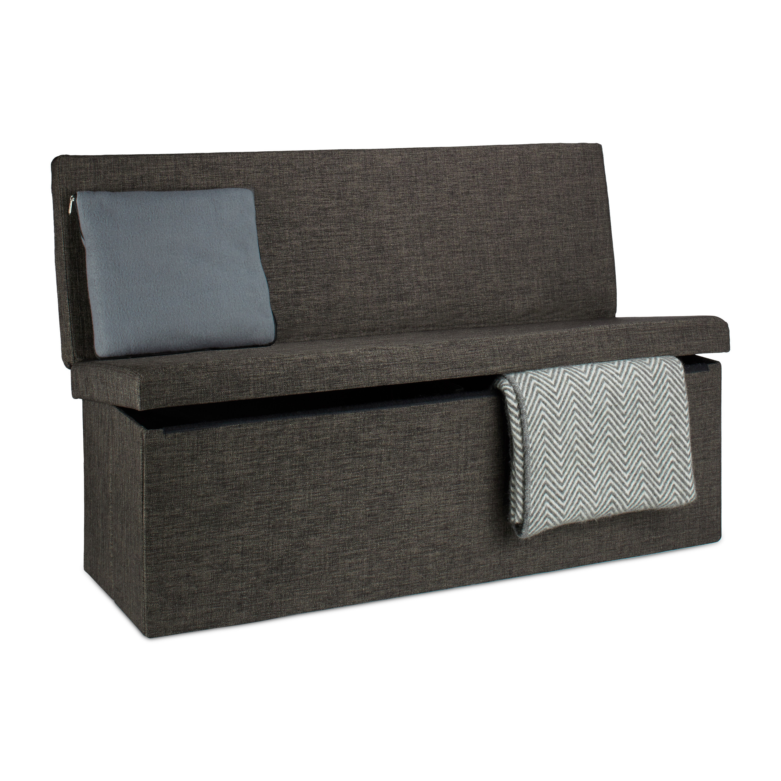 Foldable Stool In Brown - (w)114 X (h)73 X (d)38 Cm