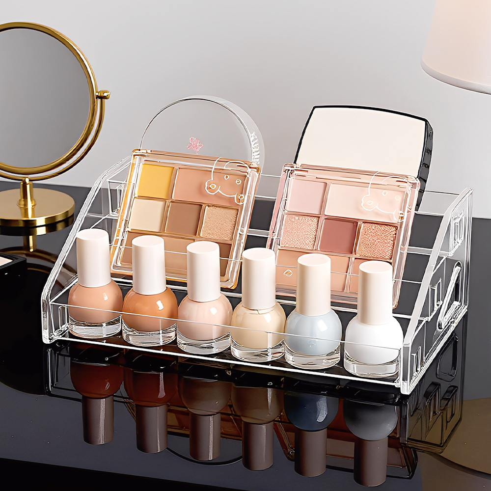 Plastic Multi-Layer Cosmetic Display Makeup Stand Rack