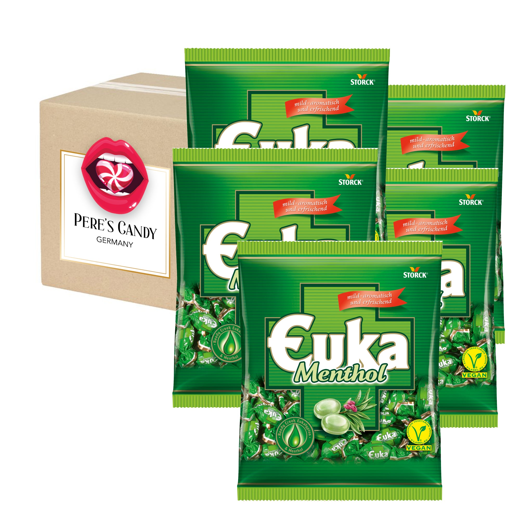 Storck Euka Menthol Lozenges 5x425g