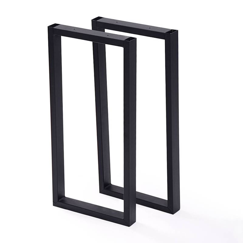 Image of Møldrup Table Legs Table Feet In 2pcs Set For Dining Tables Table Legs 56 X 27 Cm Cm Furniture Feet Made Of Steel Black
