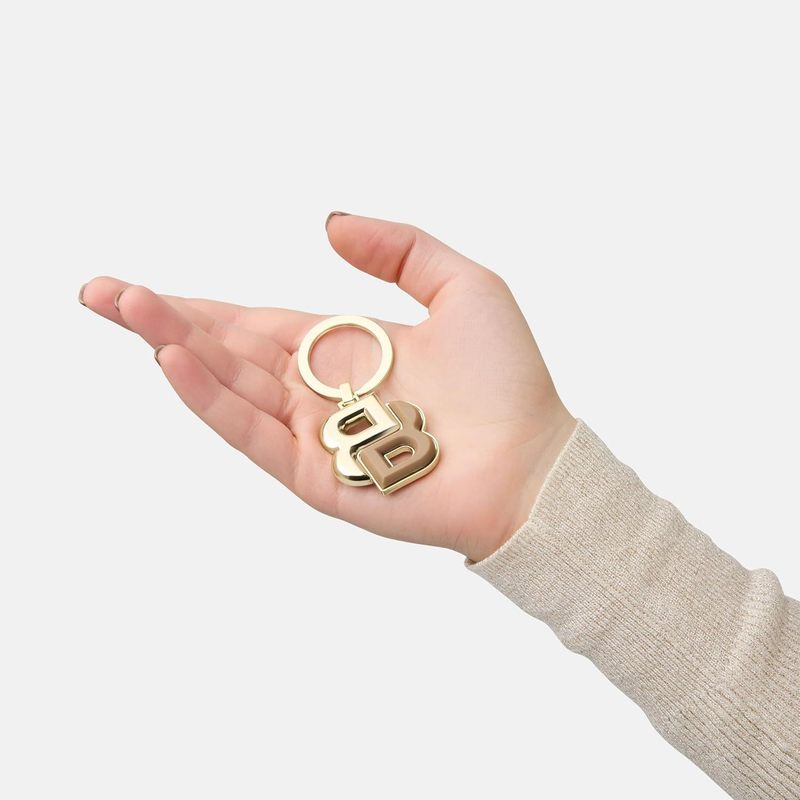 Key Ring Double B with Camel Color, Stylish Accessory for Daily Use