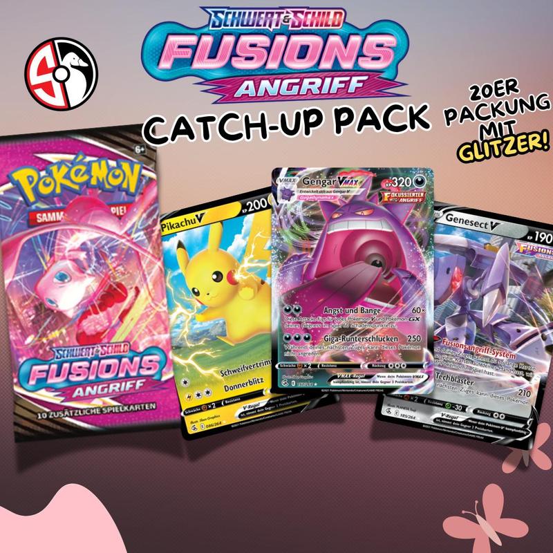 E-shop Pokémon Fusionsangriff – Kartenpaket (20 Karten) – Deutsch – inkl. -Karte