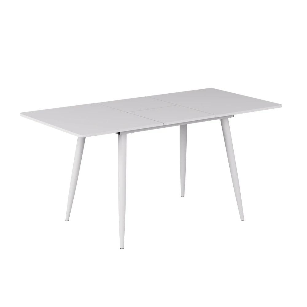 Image of Beaver White Extendable Dining Table 120-160 X 80 Cm, Kitchen Table, Dining Room Table, Extendable Dining Table With 16mm Particle Board