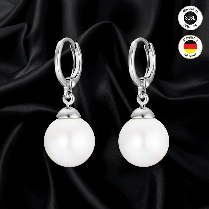 Image of Silvery, Golden, Rose Golden Earrings For Women Hoop With - Water Resistant - Ear Creole