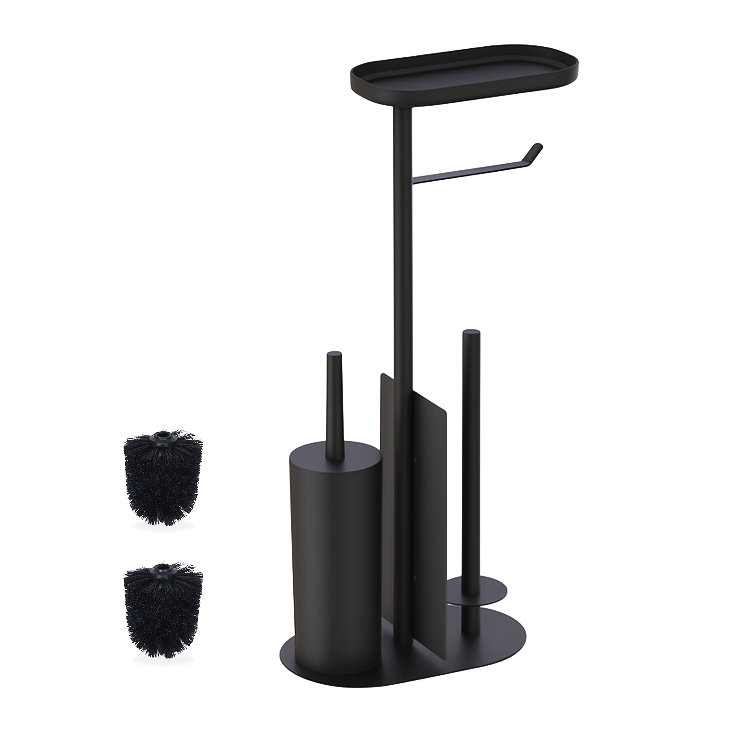 Black Toilet Set - (w)26 X (h)65 X (d)17 Cm