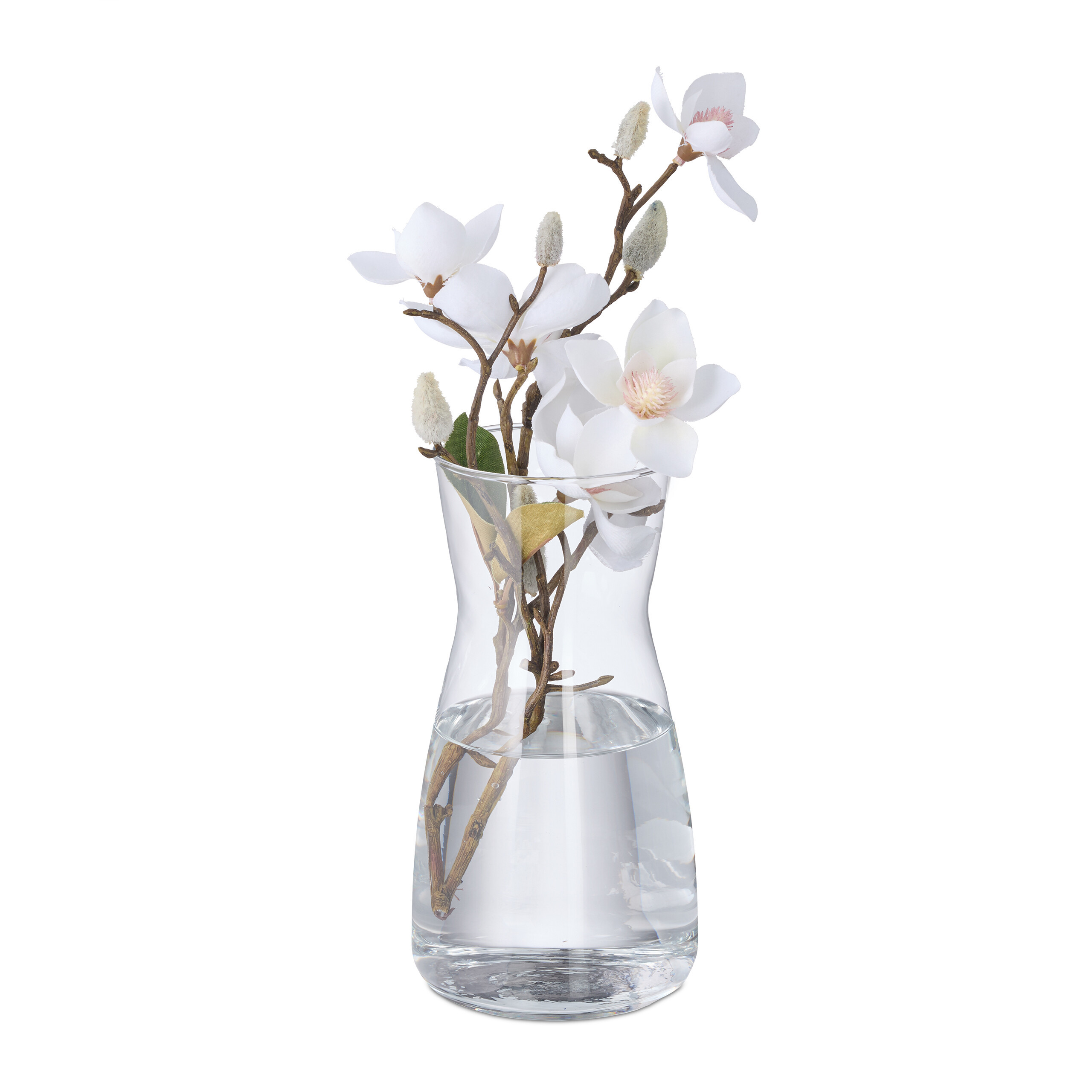 Vase In Transparent - (h)20 X Ø10.5 Cm