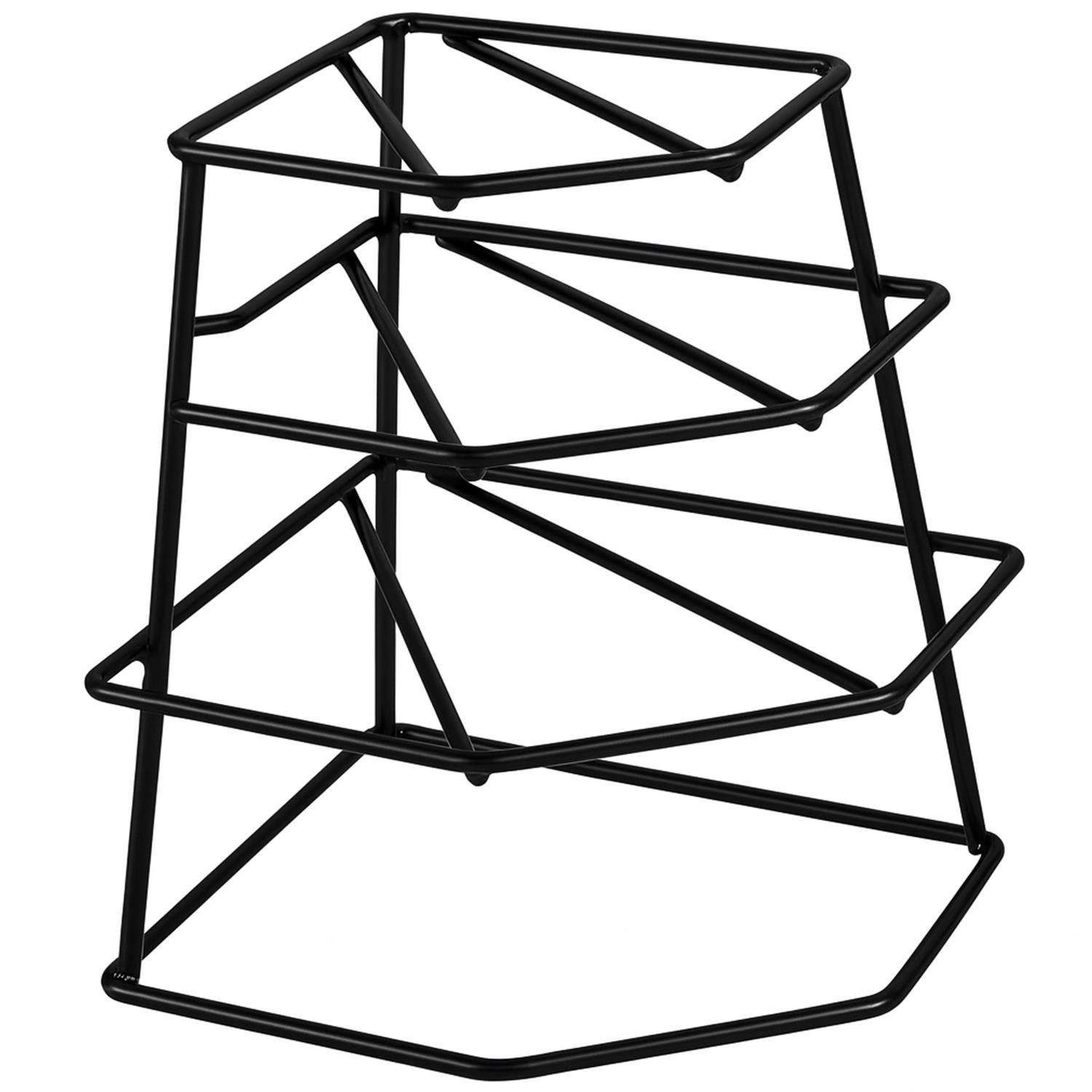 TEMU Corner Plate Rack 4 Tier Kitchen Storage Shelf Heavy Duty Dish Organiser For Plates Bowls Crockery Cabinet And Countertop Use