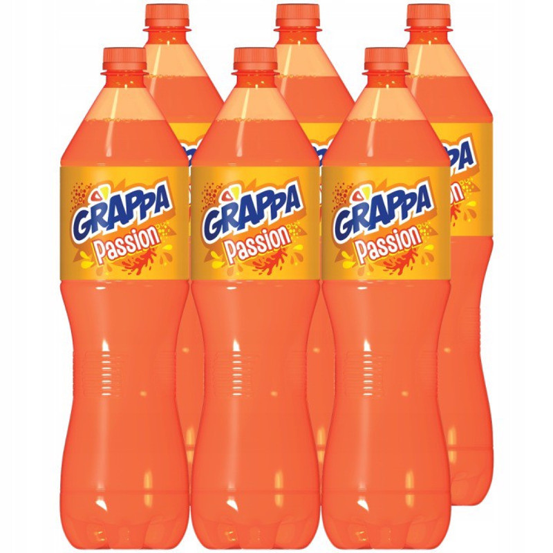Image of Grappa Passion Carbonated Drink With Mango-passionfruit Flavor 1.5 L X 6pcs