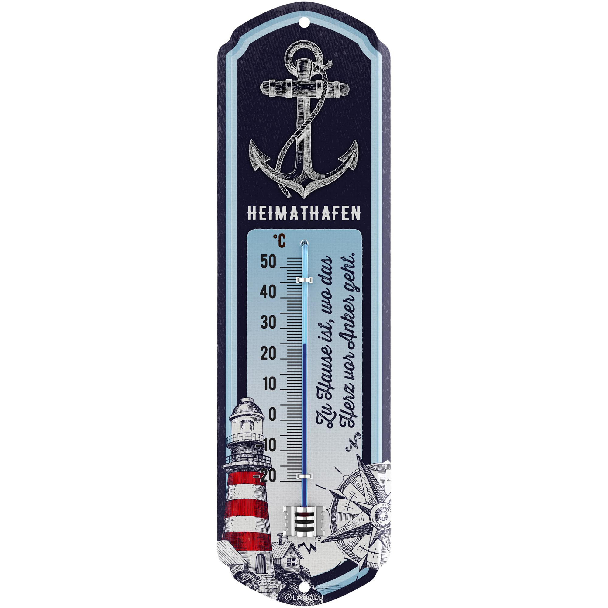 Image of Outdoor Thermometer Retro - - Balcony Thermometer, Retro Wall Thermometer For Garden & Kitchen, 8x28 Cm