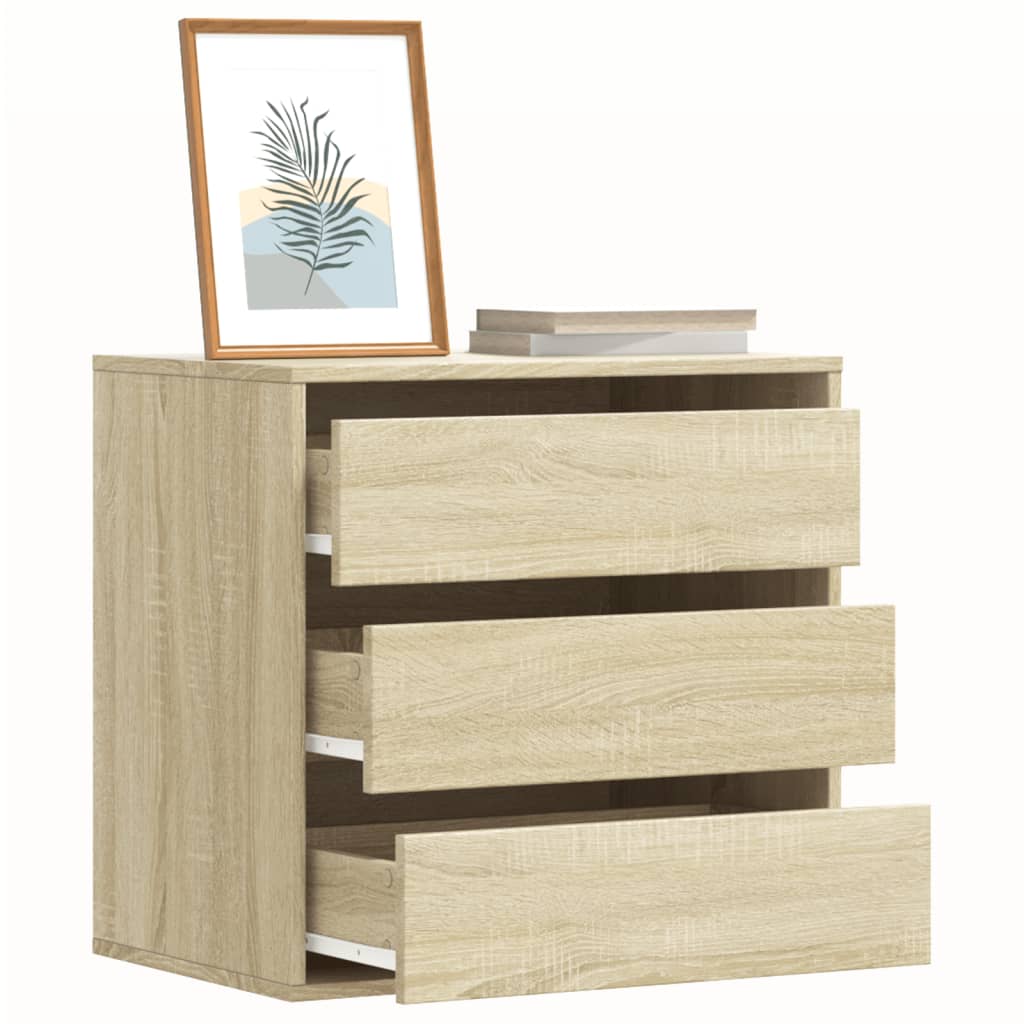 Vidaxl Dresser, Sideboard With 3 Drawers, Cabinet For Living Room, Console Table Hallway Cabinet Side Cabinet, Oak Wood Material