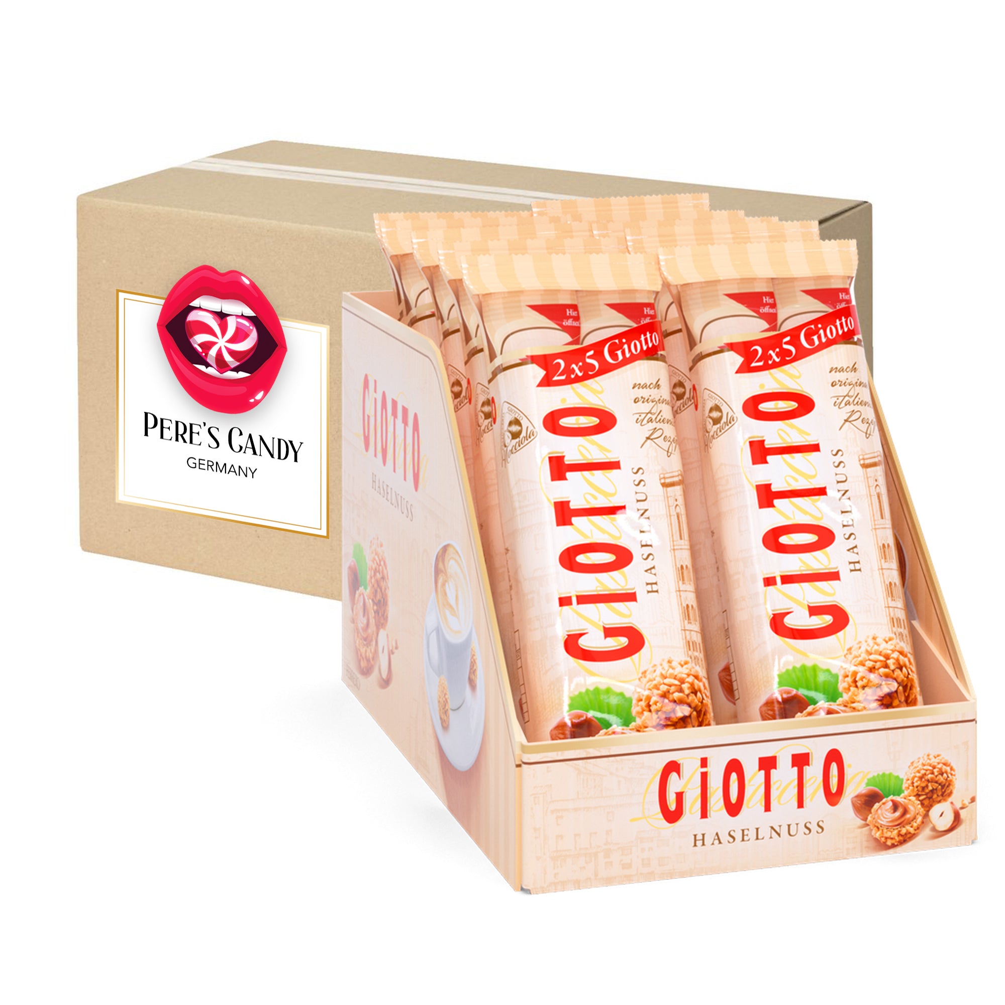 Image of Giotto Hazelnut 10x43g Mini-biscuit-balls With Waffle Coating, Milk-hazelnut-cream-filling And Hazelnut Pieces 430g