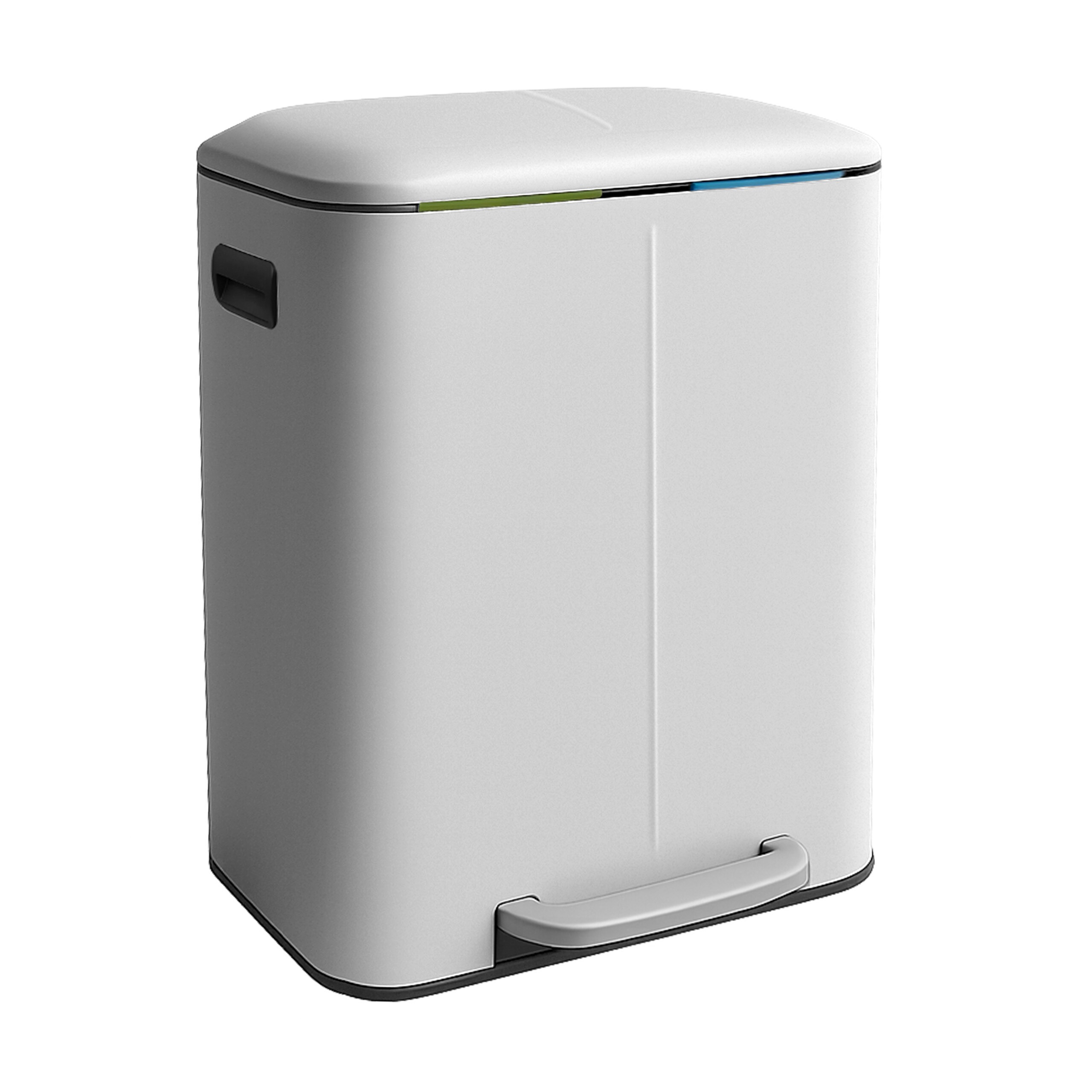 Image of White Trash Can - 2x 20 Liter