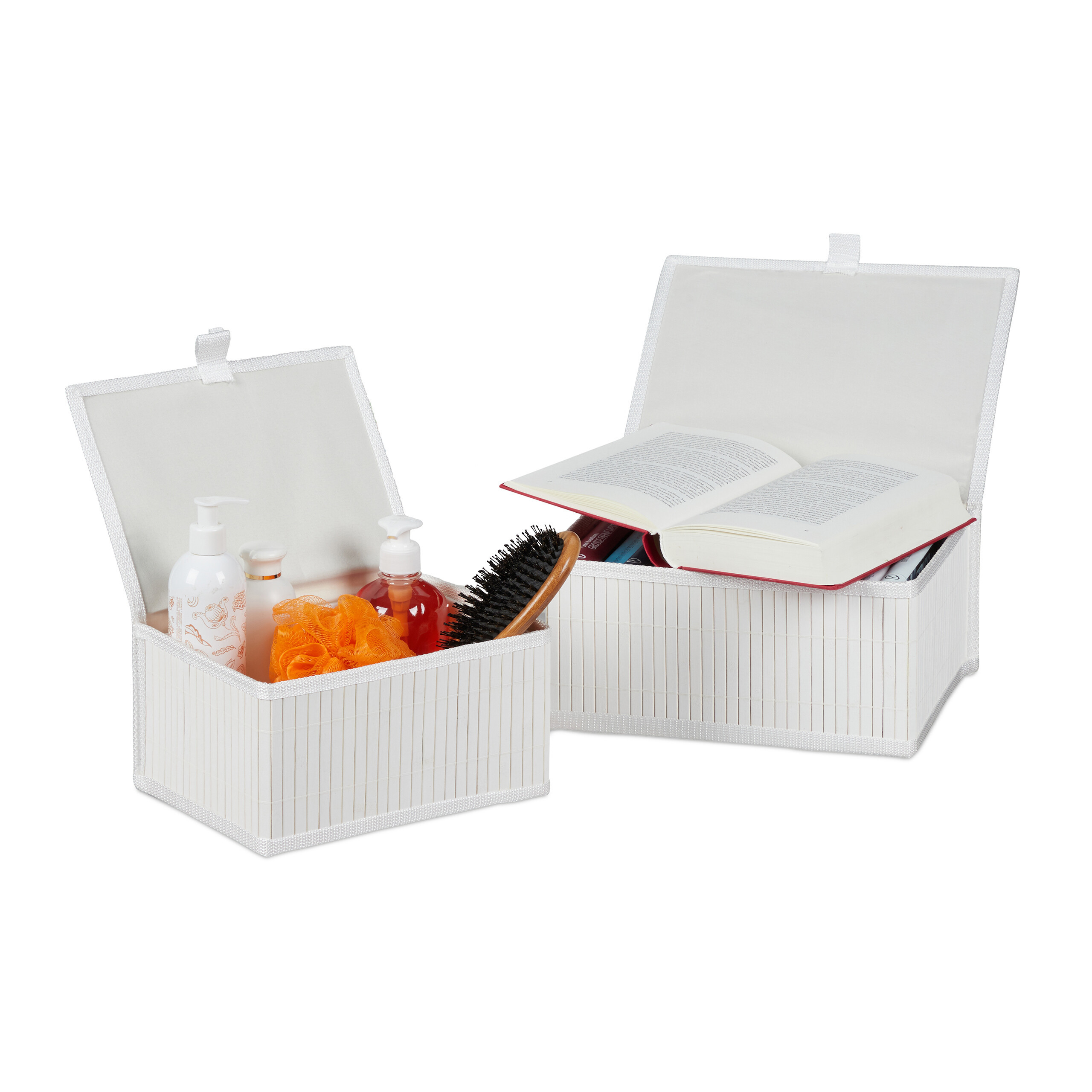 2pcs Storage Basket Set In White