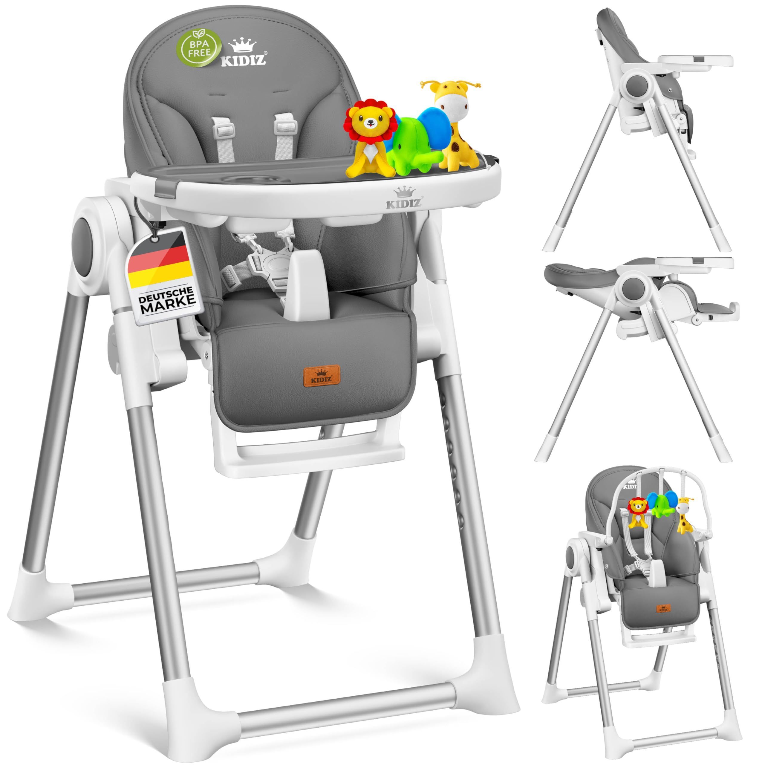 Image of 3-in-1 High Chair With , Baby Lounger, And Adjustable Backrest, Foldable, Grow-with-your-child Design From Birth, With Tray And 5-point Harness