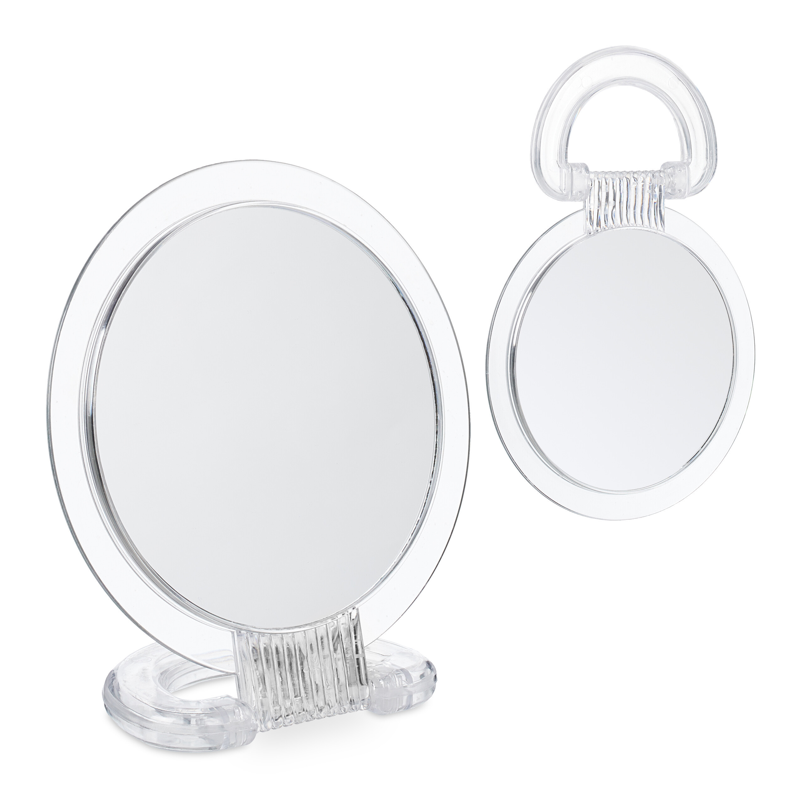 2pcs. Mirror Set "folding Handle" In Transparent