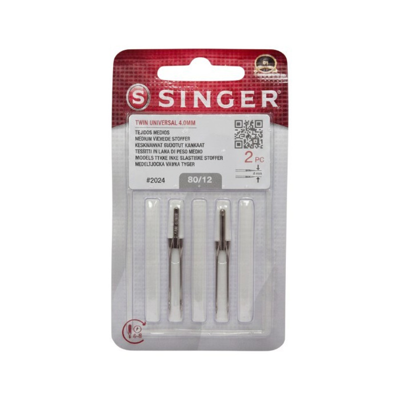 TEMU Estuche 2 Agujas Dobles Singer Universales 80 de Ancho 4mm
