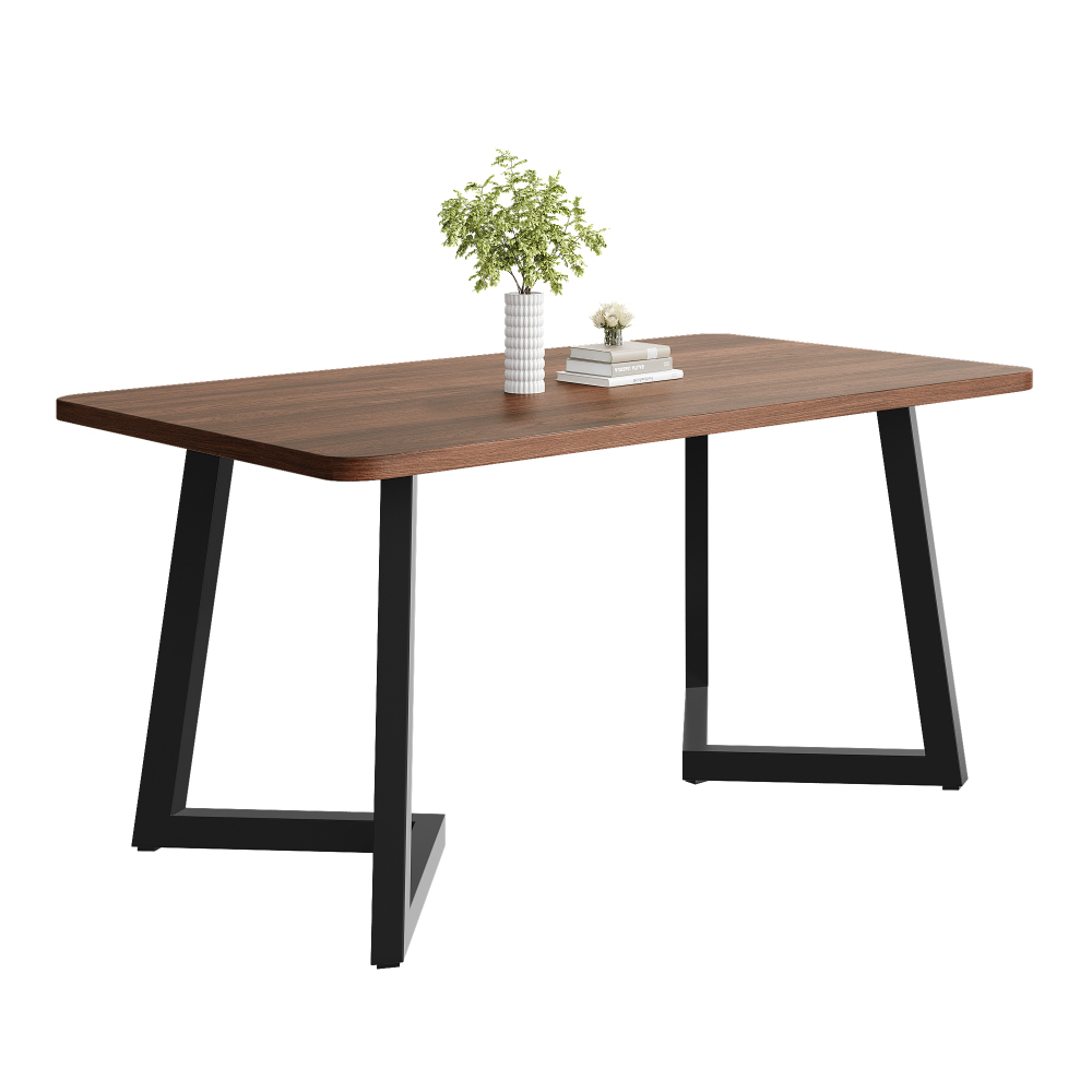 Dining Table 117x68cm Rectangular Wood Legs Kitchen Table Dining Room Table Living Room Modern