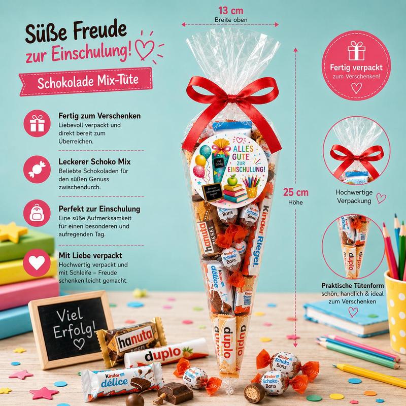 Chocolate Mix Bag For First Day Of School | Back-to-school Gift | Pre-packaged Chocolate Gift Idea | Candy & Bar