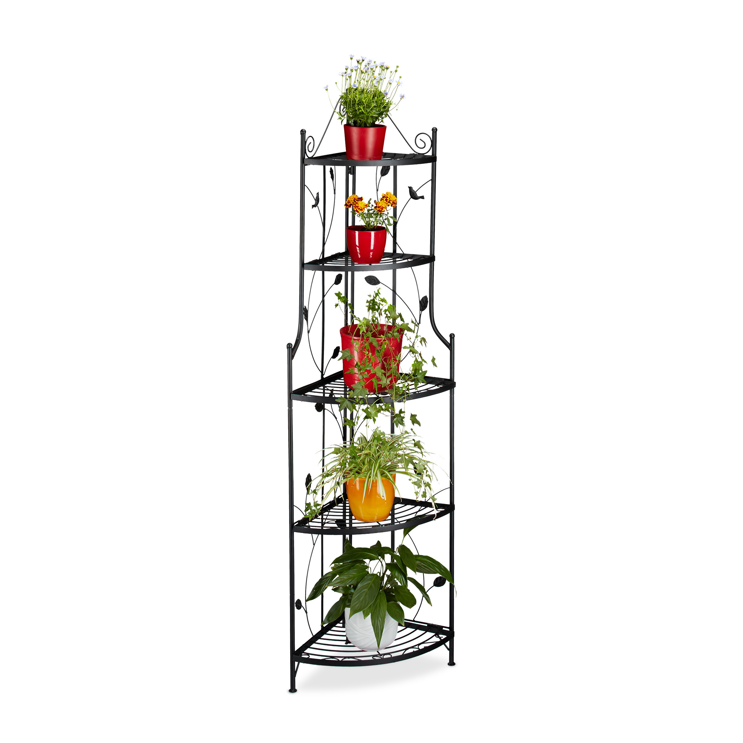 Image of Black Plant Stand - (w)36 X (h)160 X (d)36 Cm