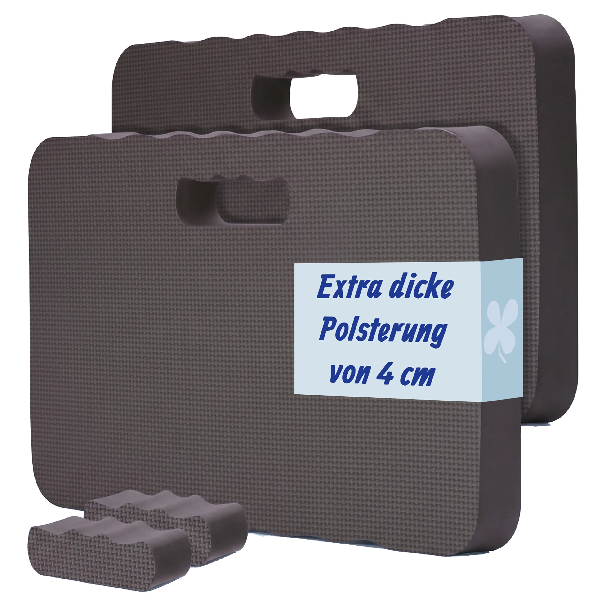 Image of 2x Knee Pillows In Black - (w)46 X (h)4 X (d)28 Cm