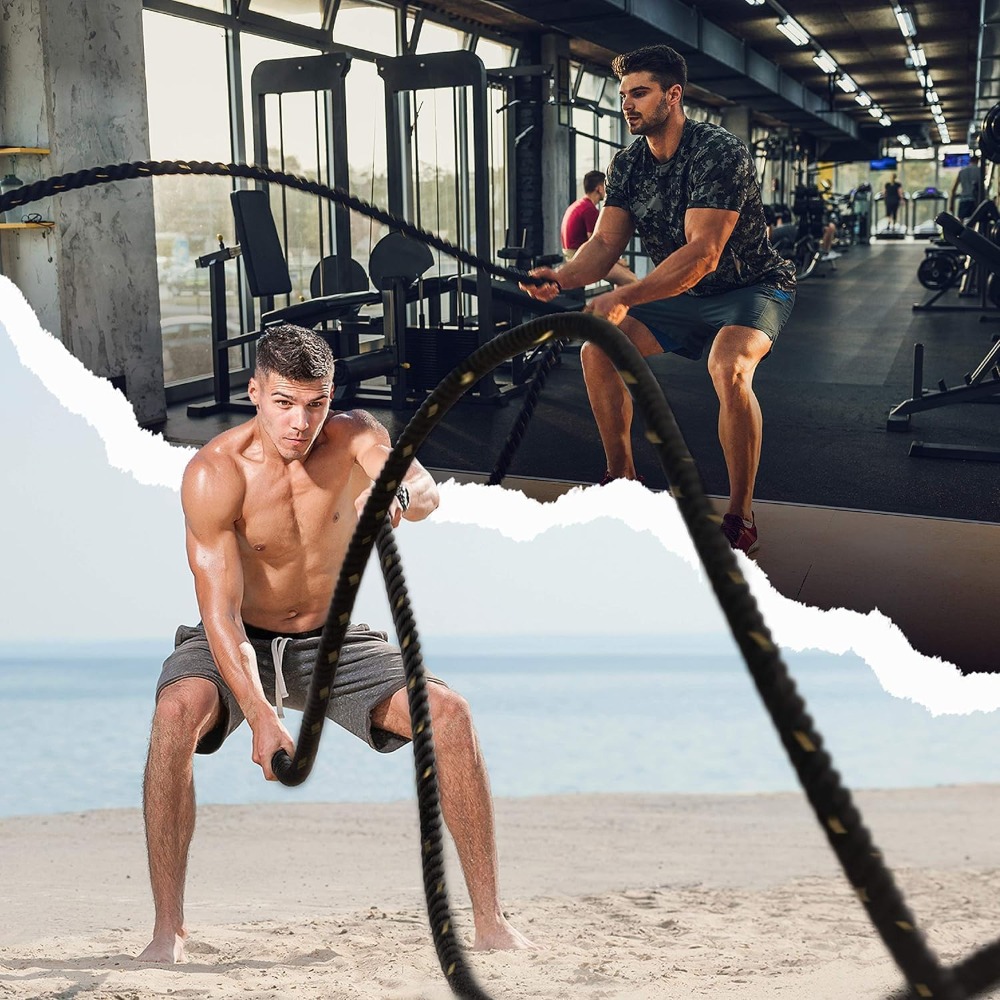 High-Strength 9m x 38mm Battle Rope for Full-Body Strength Training
