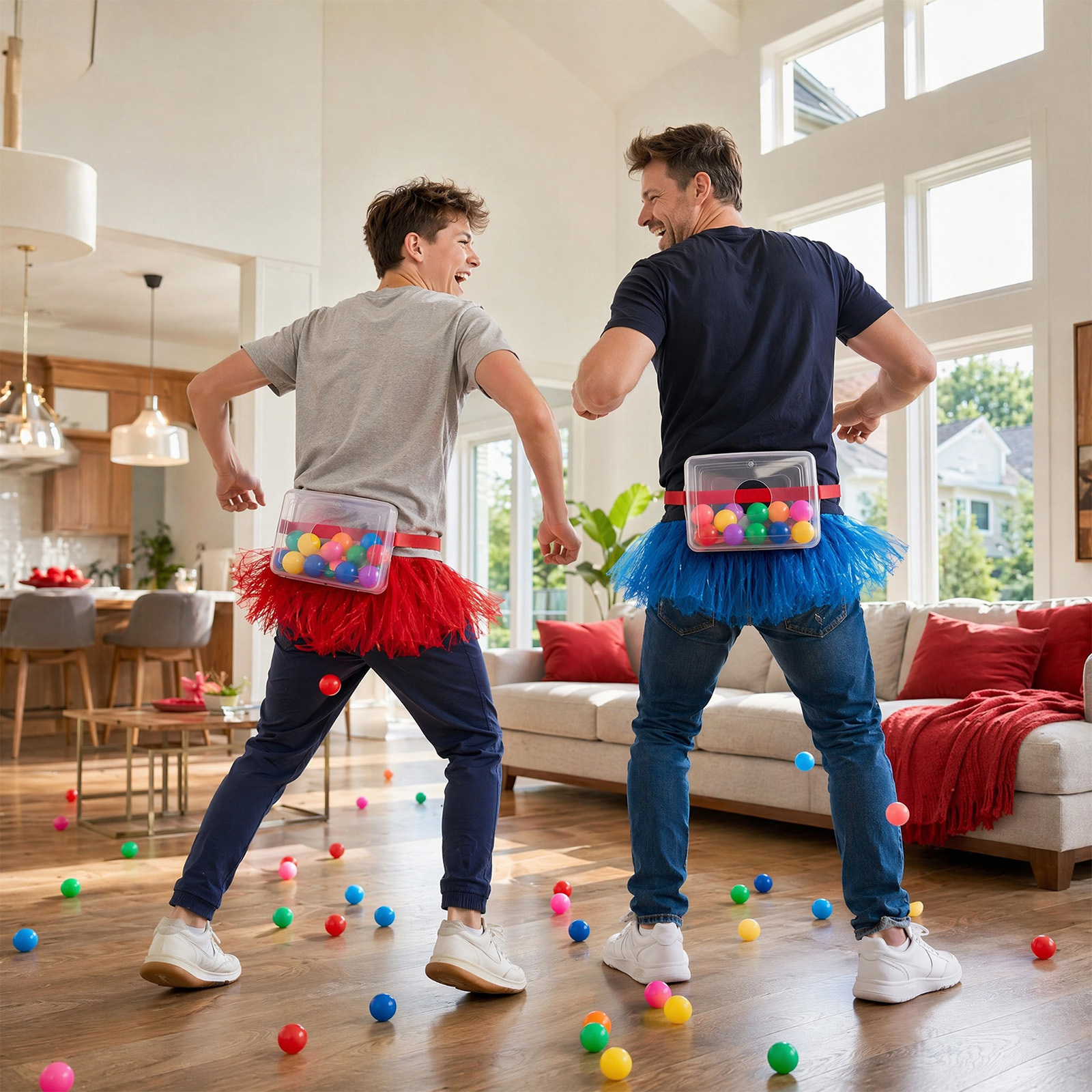 Shake Ball Box with Two Boxes and Two Belts, 2 Sets of 60 Balls