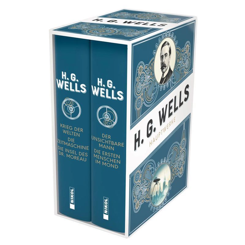 Image of H.g. Wells: 2-volume Slipcase Set - Book - The War Of The Worlds, The Time Machine, And Other Famous Works - H.g. Wells - 1120 Pages - German - 2025 - Nikol Verlagsges.mbh - Ean 9783690430340