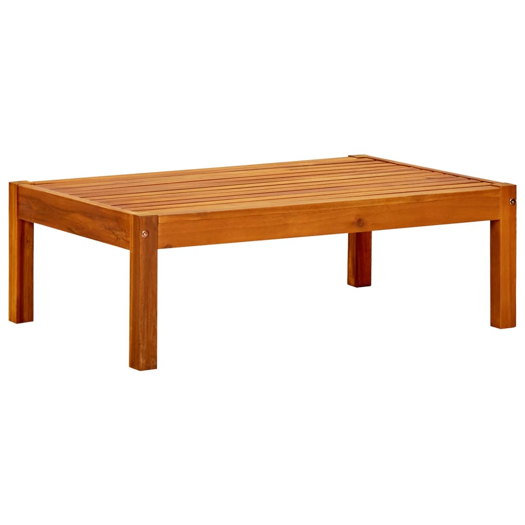 Image of Vidaxl Solid Acacia Wood Garden Table Side Table Balcony Table Wooden Table Coffee Table Garden Furniture Patio Table Coffee Table 85x57x29cm