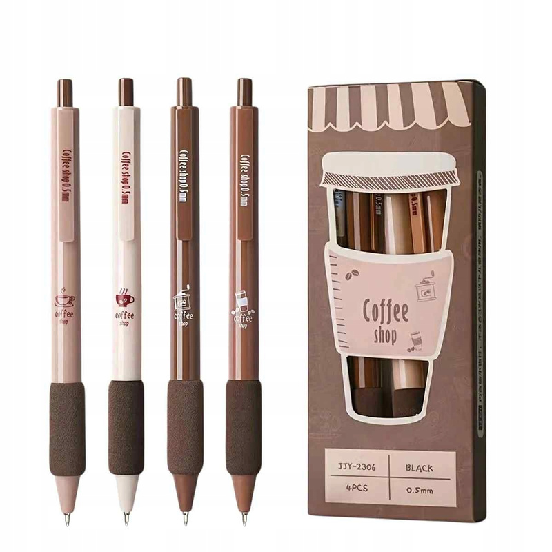 TEMU Automatic Pen Set With Black Ink Refill, 4-piece