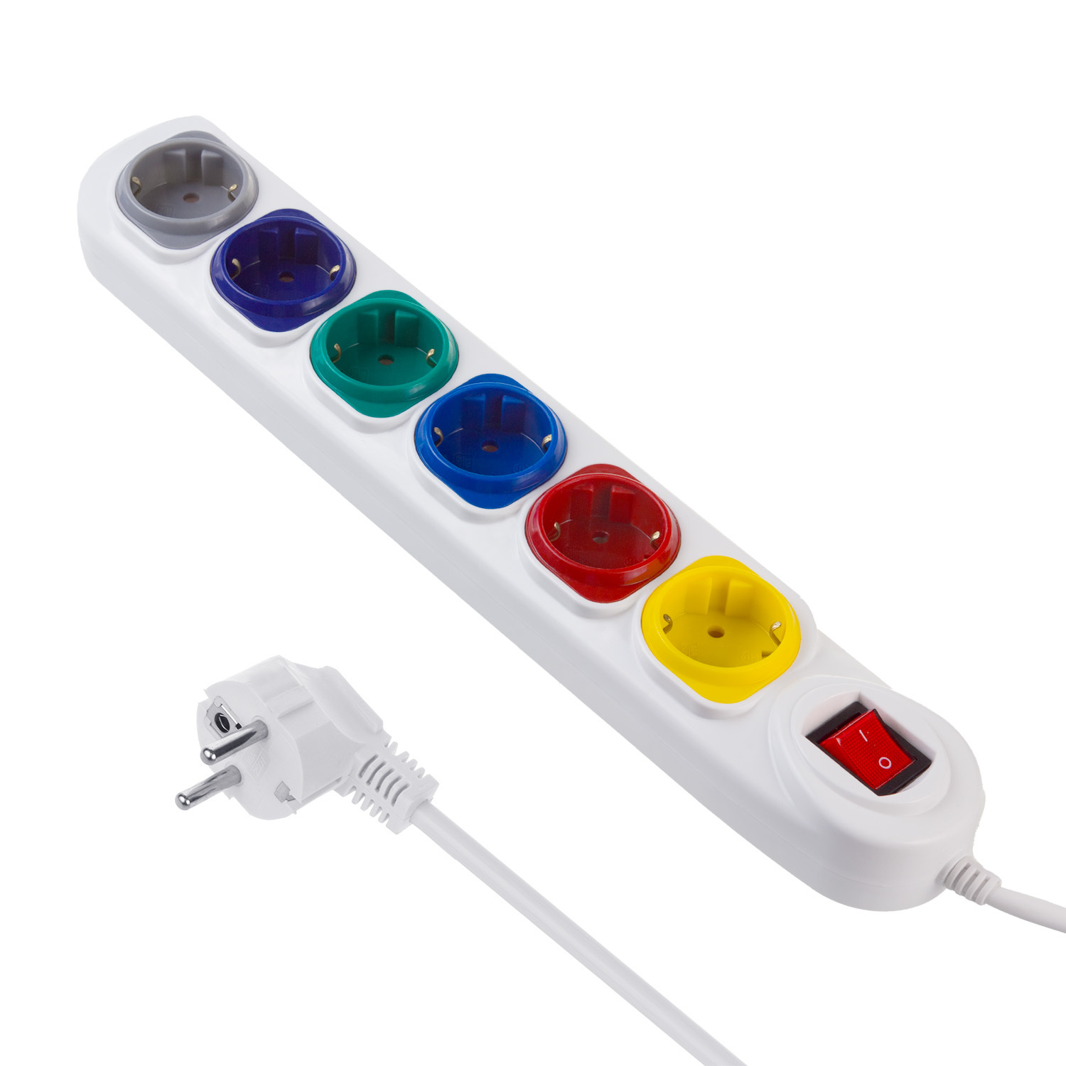 TEMU 6-socket Extension Cord With Maclean Mce509 Switches, 1.5m