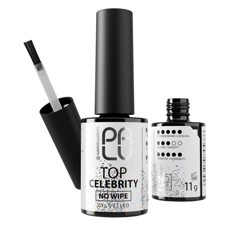 Image of Palu Top Celebrity No Wipe 11 G Multidimensional • Transparent With Silver And Iridescent Holographic Particles That Shift To Colors