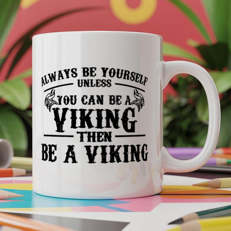 TEMU Hippowarehouse Mug A Viking 11oz White Ceramic Coffee Mug Novelty Print Tea Cup Funny Unique Gift For Men Women Birthday Present Office Decor