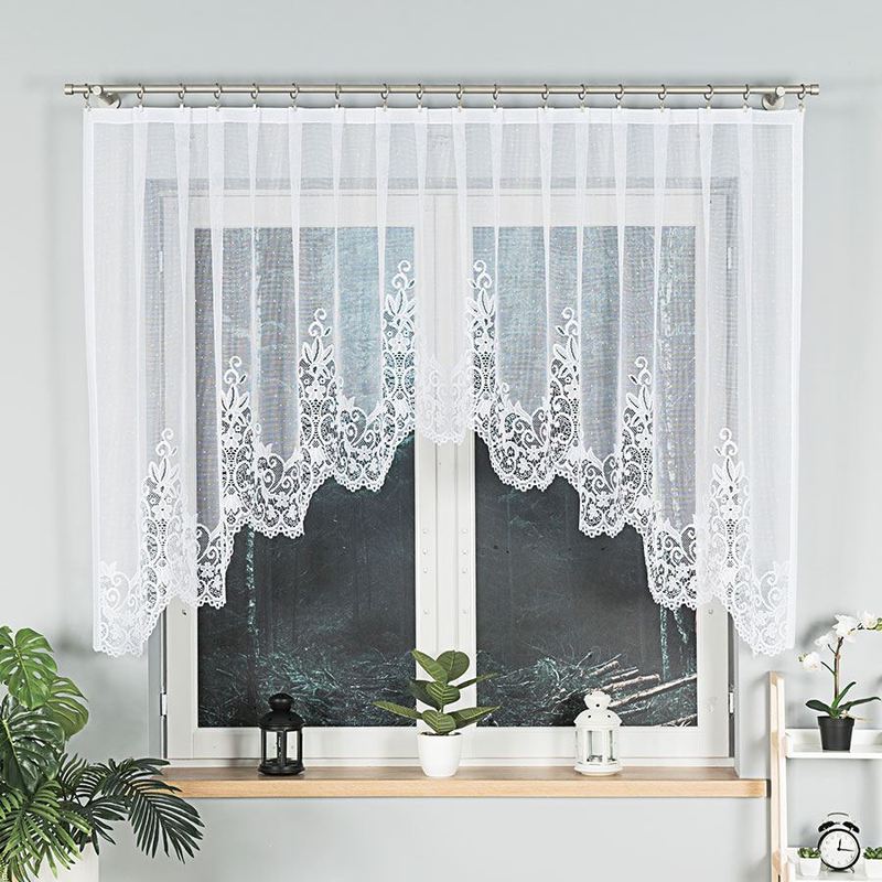 - Jacquard Blind With Bottom Hem - 330x130 Cm - White