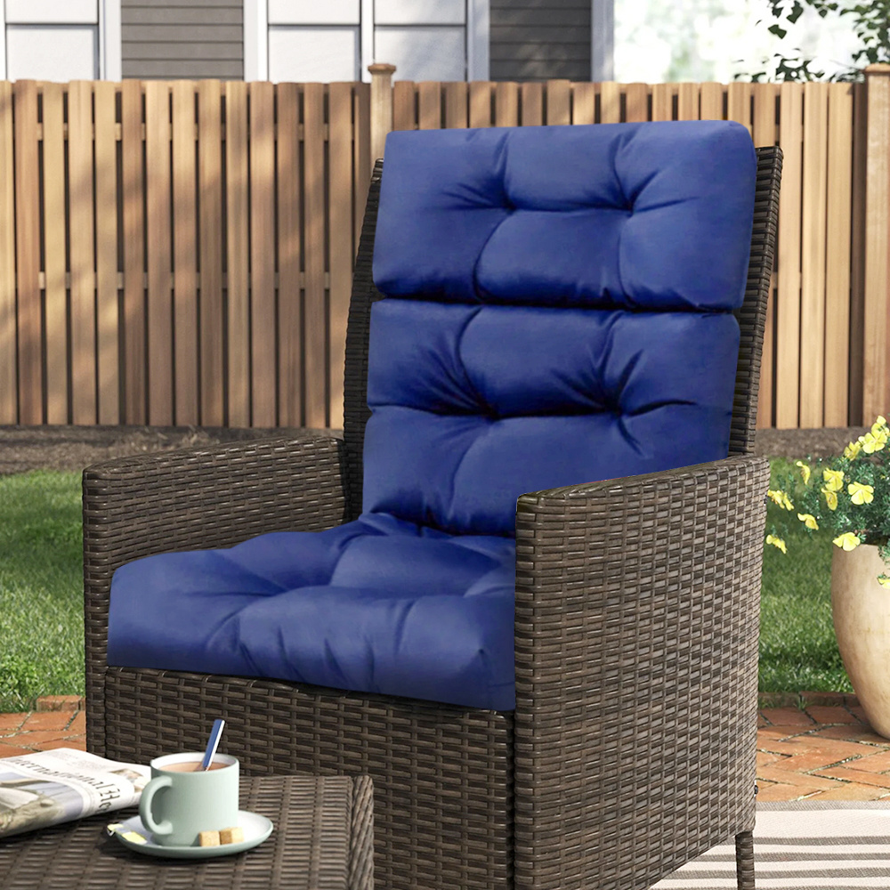 1pc navy blue gray three dimensional adjustable chair cushion outdoor garden rocking chair cushion with safety rope office furniture cushion courtyard leisure cushion best christmas gift  