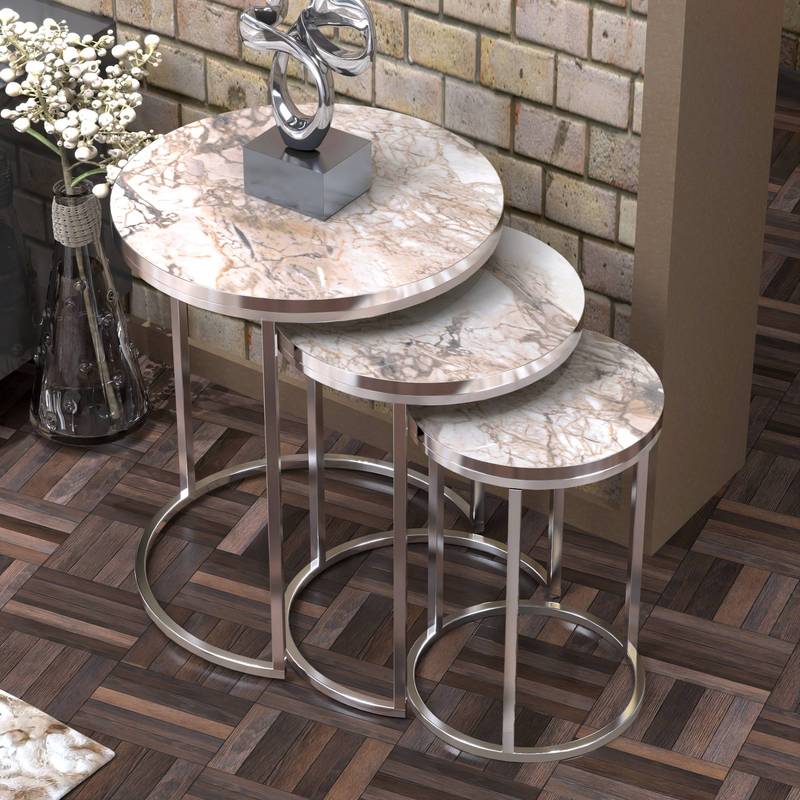 TEMU Table de en 3 pièces en différentes couleurs