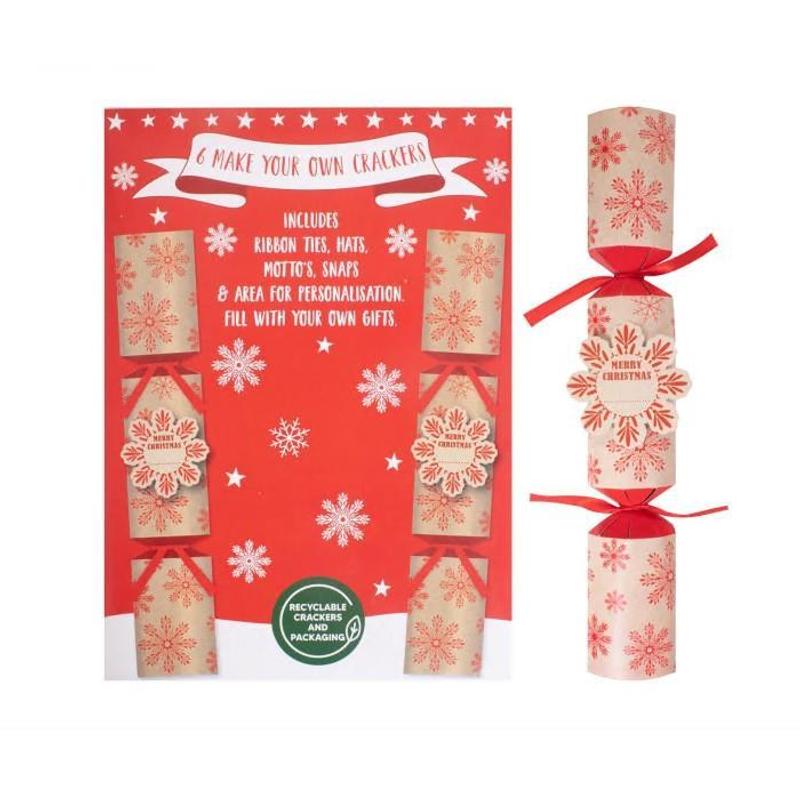 TEMU Make Your Own Nordic Christmas Crackers Kit – Pack Of 6 Diy Personalised Crackers With Ribbons, Hats, Mottos, Snaps & Name Tags – Fun Family