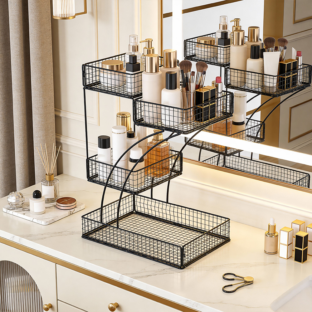 Staggered Makeup Organizer with 4 Levels