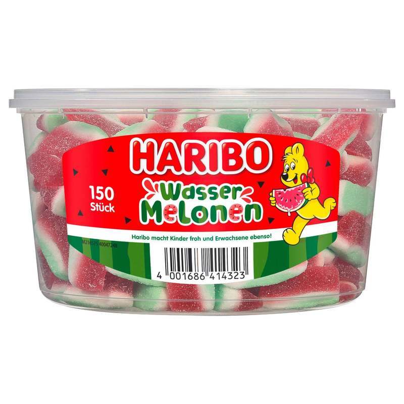 Image of Haribo Watermelon Gummies 150 Pieces 1050g | Watermelon Gummy Slices | Bulk Pack Of Fruit Gummy Candy | Gummies For Parties, Stocking Up, And Candy Buffets