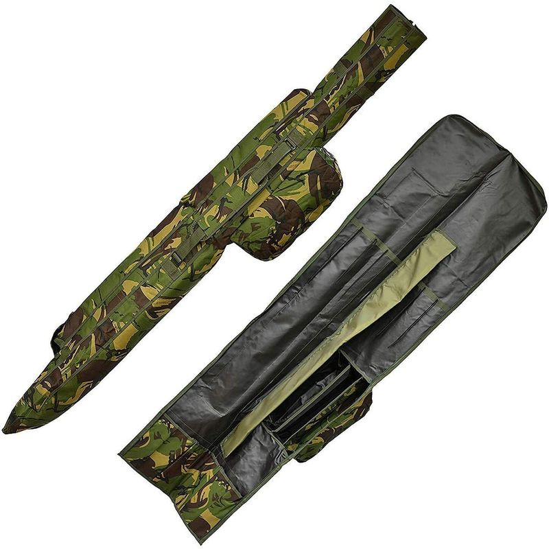 TEMU Rod And Reel Carryall Bag 12ft Rods 3+3 Set In Camo Carp Fishing
