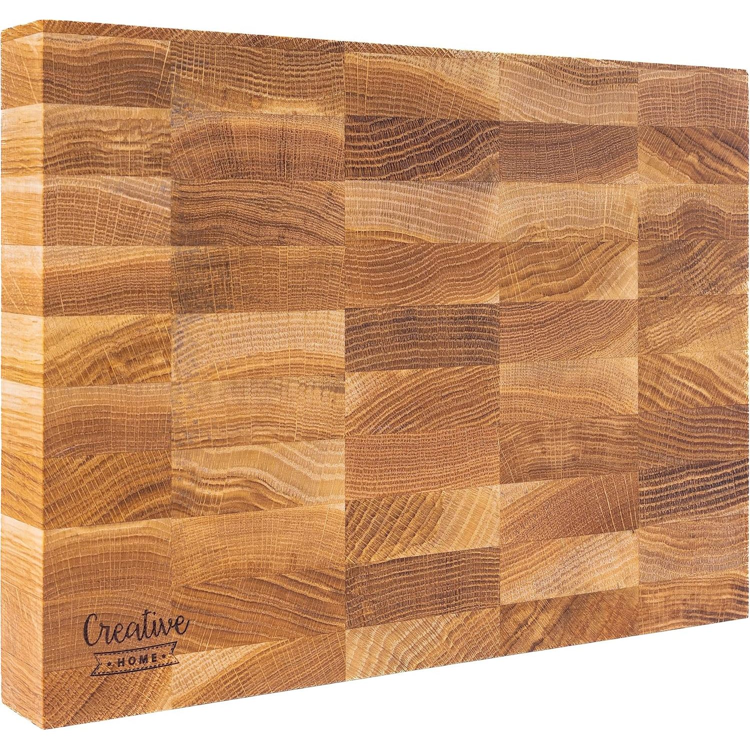 Oak Cutting Board | 32 X 24 X 4 Cm | Natural Oak Wood | Large Professional Rectangular | Reversible | Ideal For Kitchen, Restaurant