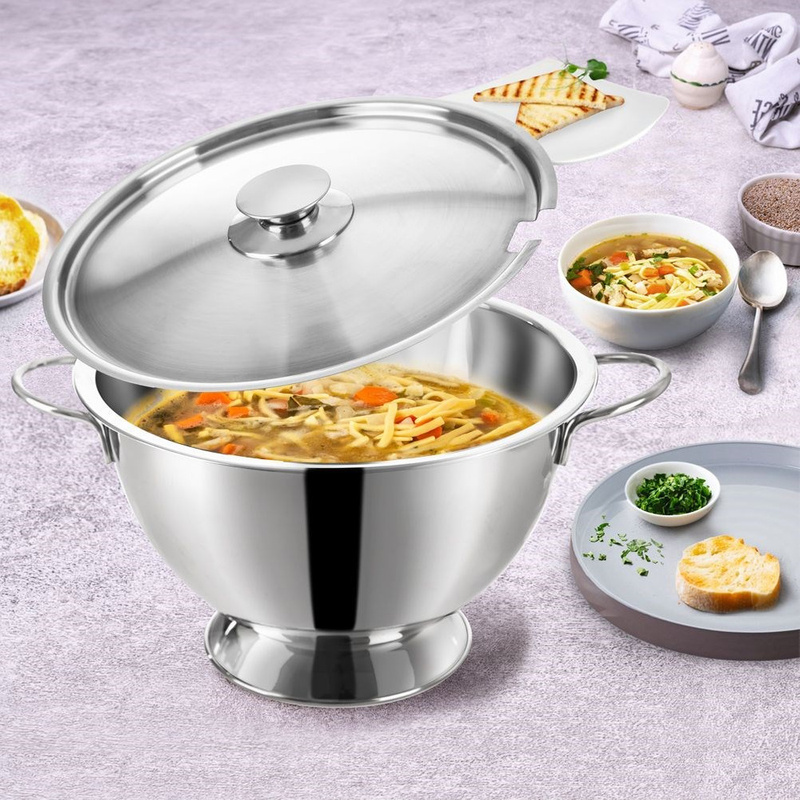 Steel Soup Pot With Lid, 4.5 L