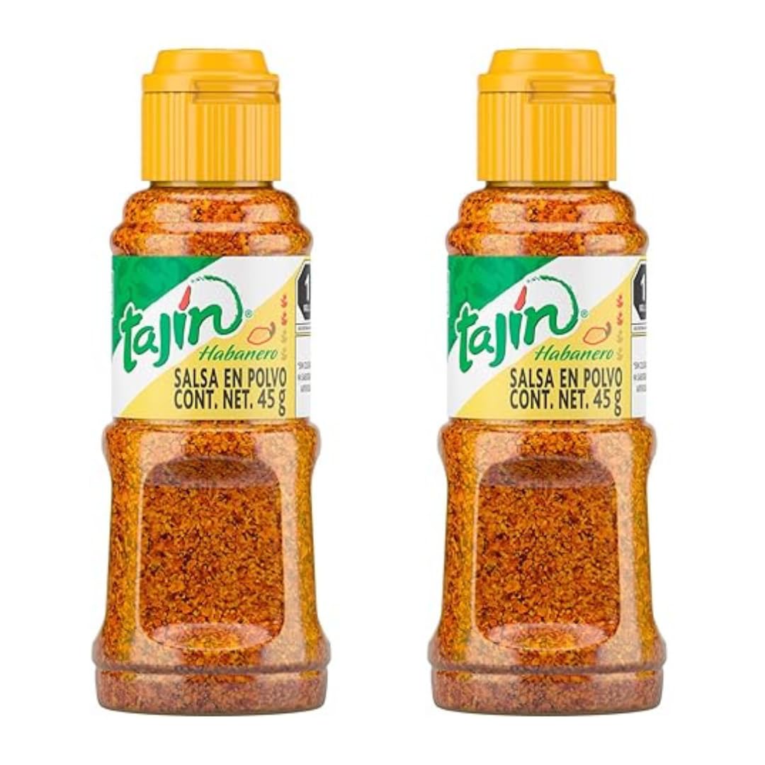 Image of 2x45g Tajin Habanero Fruit And Snack Seasoning - Extra Hot 1.6oz - Spice Mix: Very Spicy