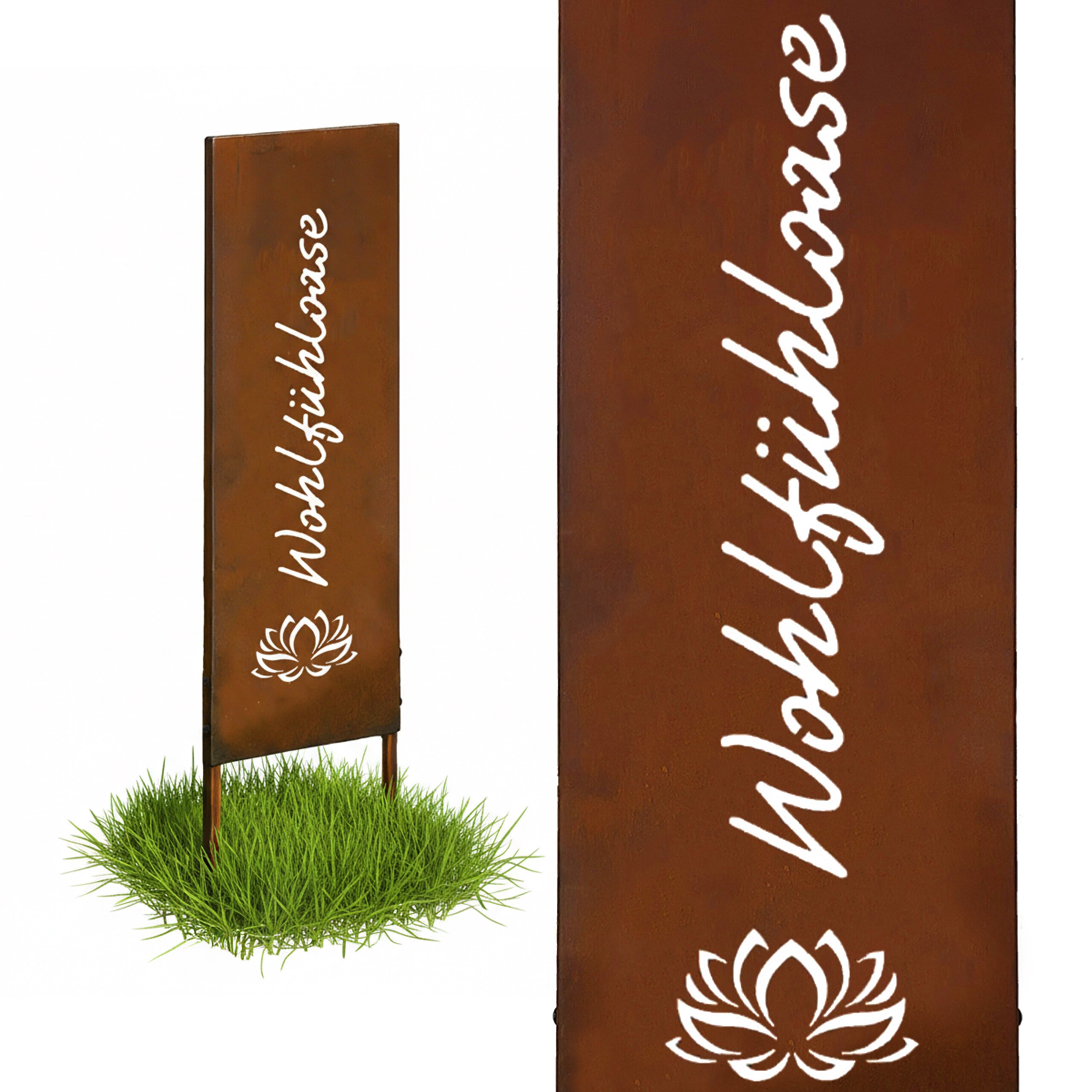 Rustic Garden Decor "" In Brown - 85 X 28 Cm