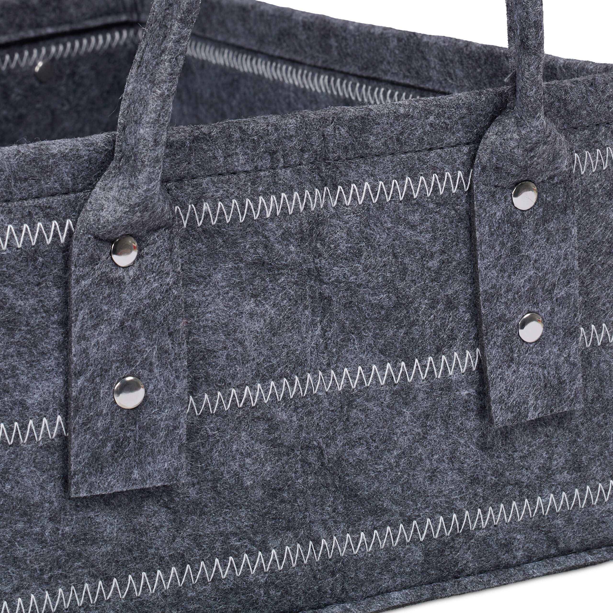 3-Piece Storage Basket Set in Dark Grey