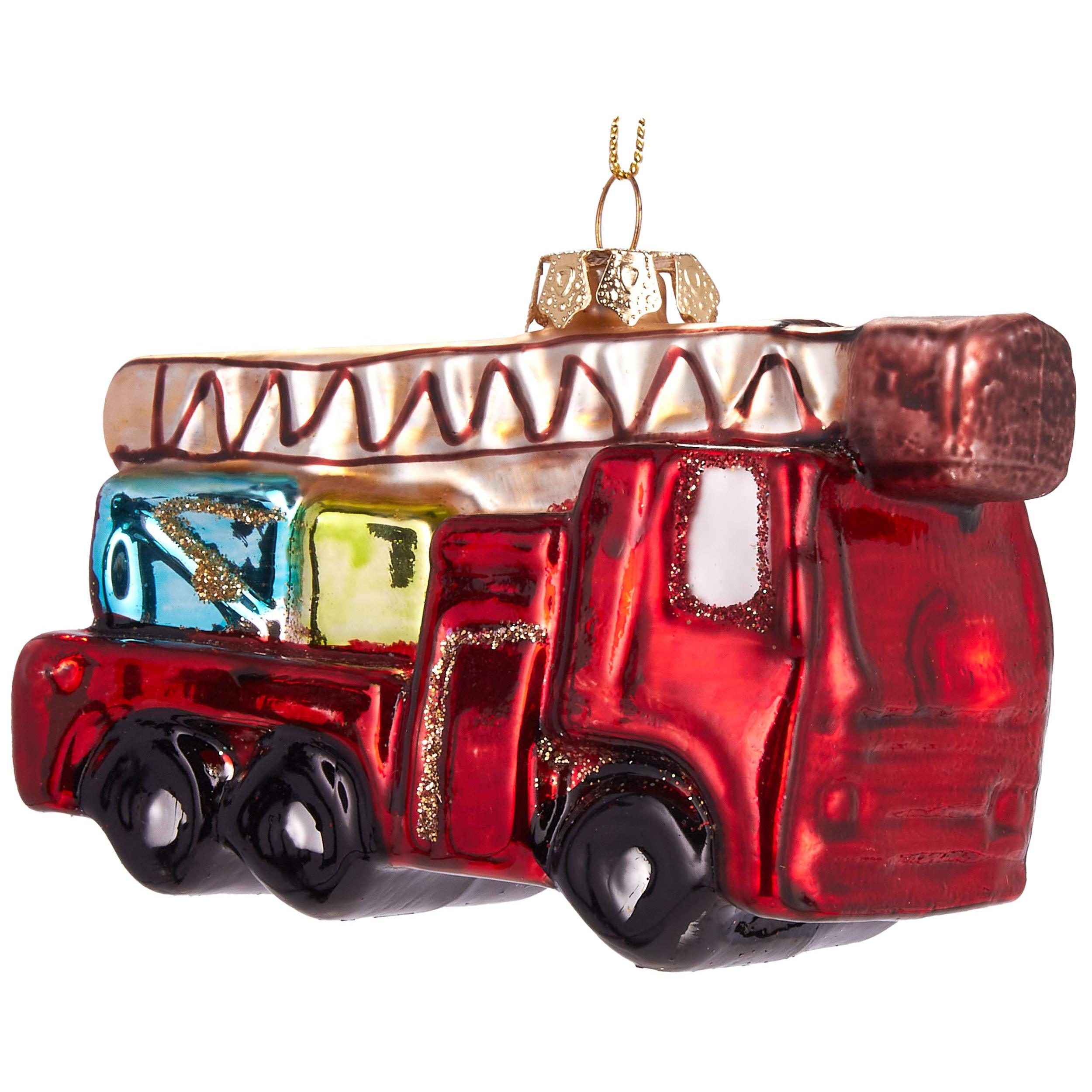 Image of Brubaker Truck - Hand-painted Glass Christmas Ornament - Mouth-blown Christmas Tree Decoration Figures Funny Decorative Pendant Tree Ball - 10 Cm