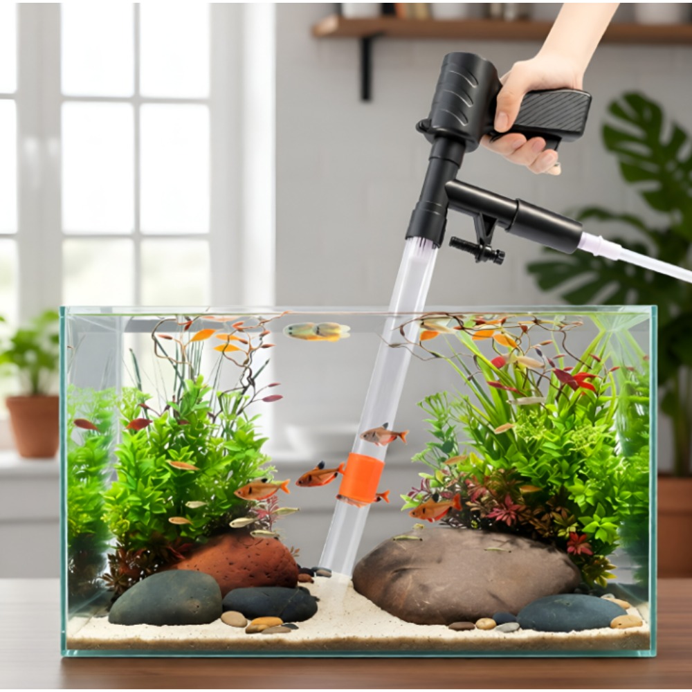 TEMU Large Fish Tank Sand Washer, Large Capacity Aquarium Vacuum Cleaner And Water Change Tool, Thick Siphon Kit, Suitable For Deep Cleaning Of Large