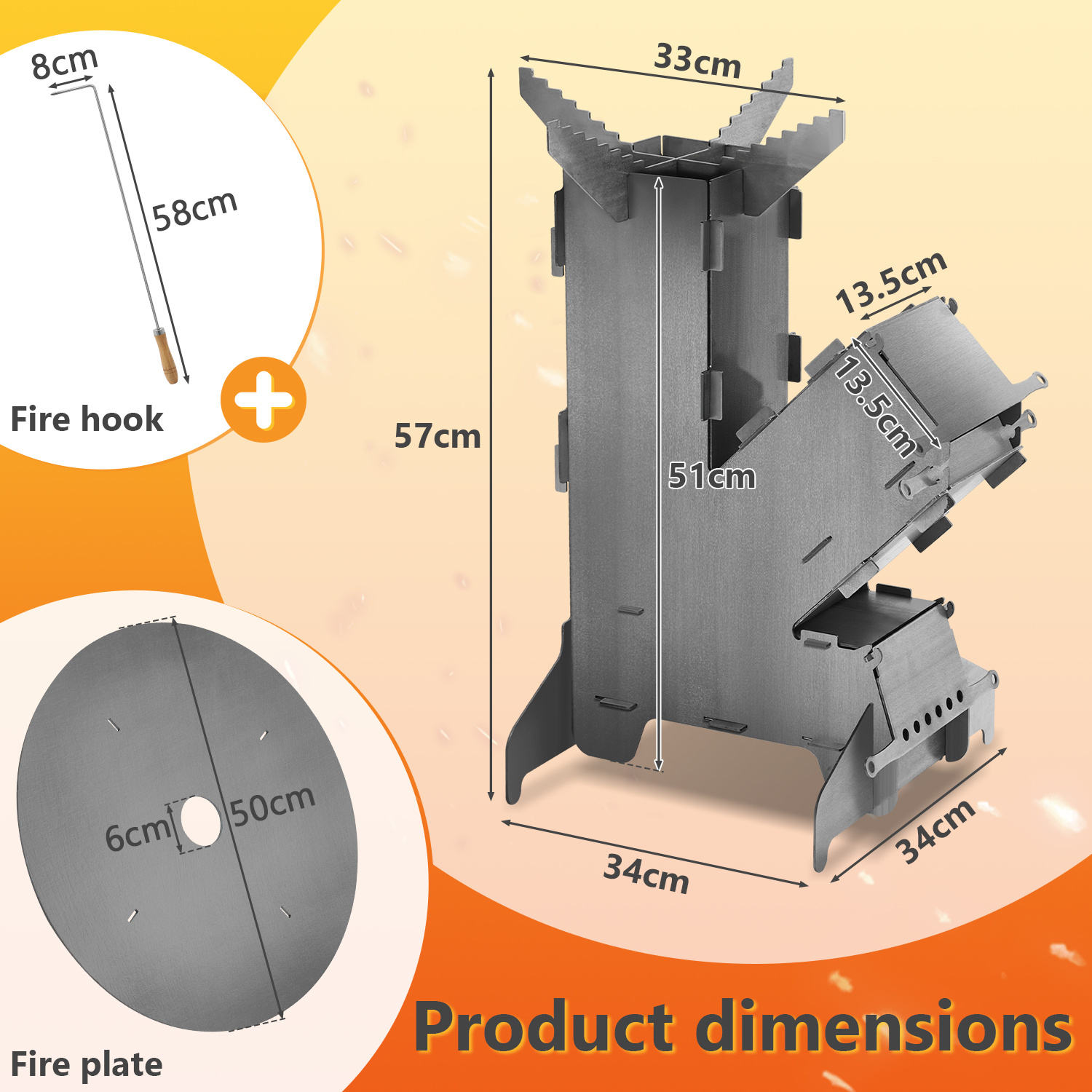 

Rocket Stove Camping Wood Stove Portable Wood Stove Wood Stove For Outdoor Camping Kitchen Voyager Picnic Hunting