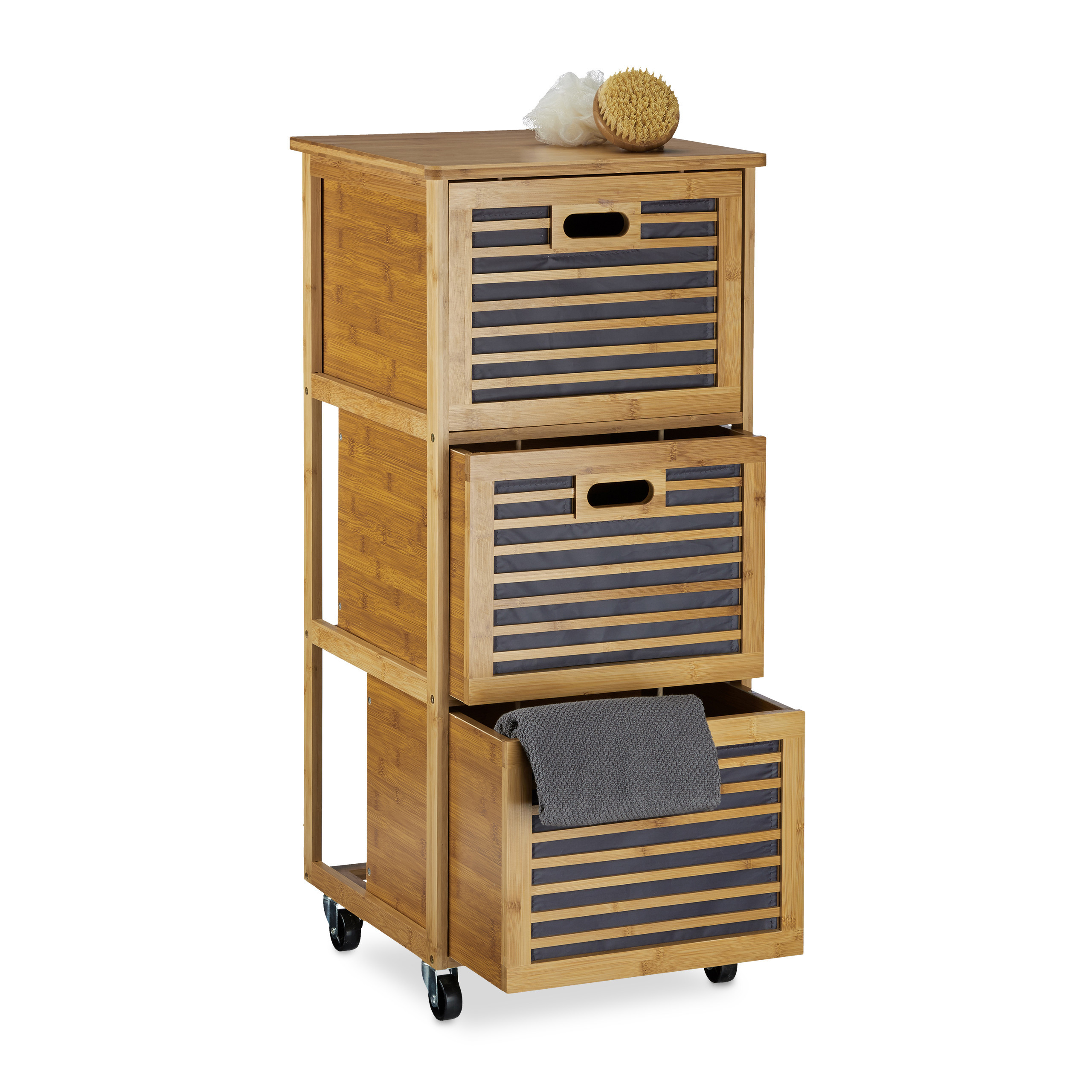Trolley In Natural - (w)41 X (h)92 X (d)41 Cm