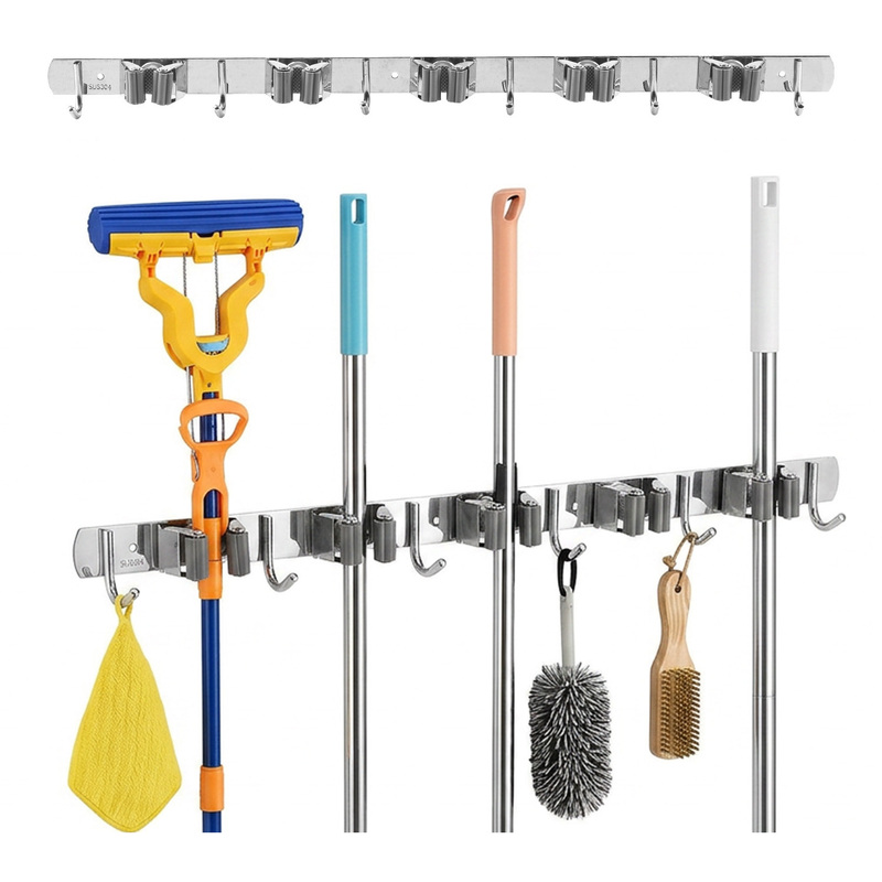 Maclean Wall-mounted Tool Holder Mc-185 Made Of Stainless Steel, 60 Cm